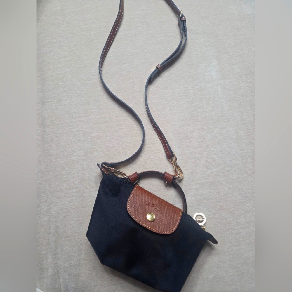 Longchamp Le Pliage Mini Cross Body - Black